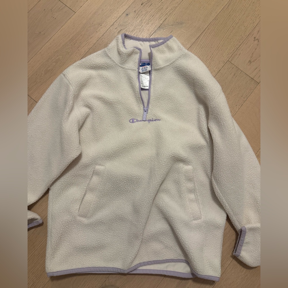 Champion Lavender and Cream Fleece Jacket